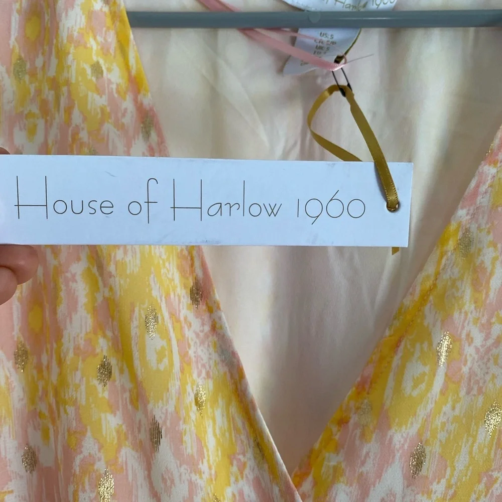 NWT House of Harlow 1960  Boho Ombre Flutter Sleeve Maxi Dress. Size; Small - Picture 6 of 7